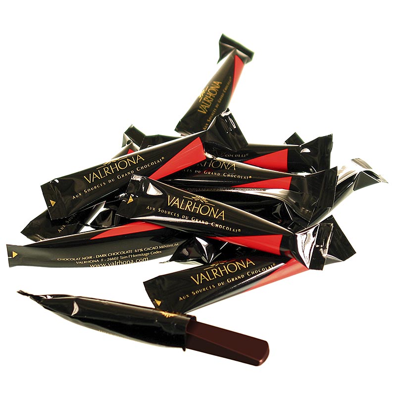 Valrhona cokoladne palcke Eclat Noir, temna cokolada, 61% kakava - 1 kg, 244 kosov - skatla Valrhona cokoladne palcke Eclat Noir, temna cokolada, 61% kakava - 1 kg, 244 kosov - skatla