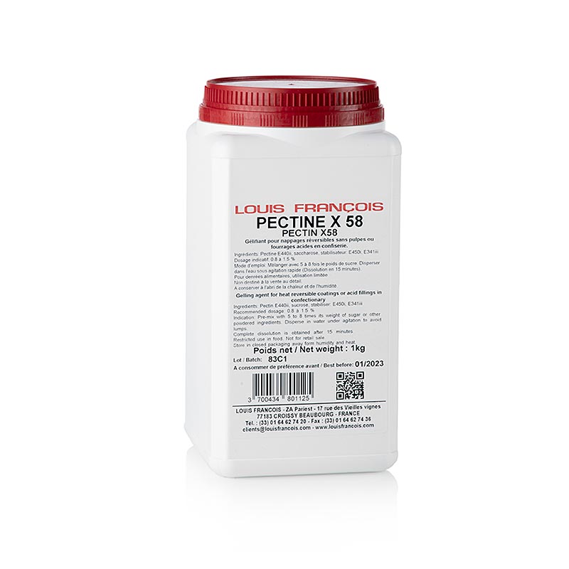Pectin - Pectin X 58, srodek zelujacy do polewania bez miazszu owocowego Louis Francois - 1 kg - Pe moze Pectin - Pectin X 58, srodek zelujacy do polewania bez miazszu owocowego Louis Francois - 1 kg - Pe moze