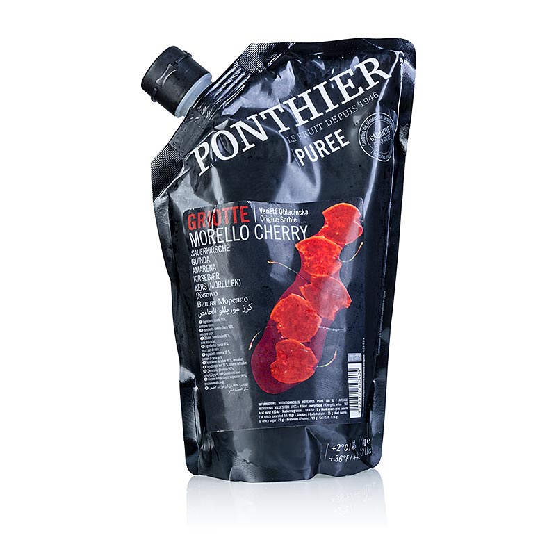 Przecier wisniowy, wisnia Griottes, cukier 10%, Ponthier - 1 kg - torba