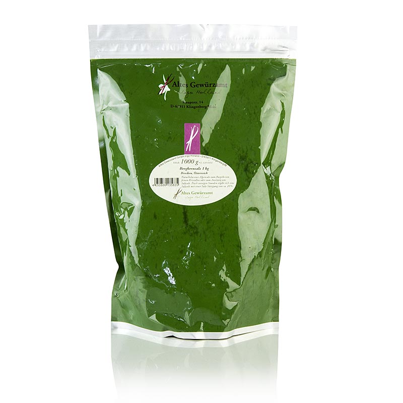 Bergkernsalz, Brocken für die Salzreibe, Altes Gewürzamt, Ingo Holland - 1 kg - Beutel Bergkernsalz, Brocken für die Salzreibe, Altes Gewürzamt, Ingo Holland - 1 kg - Beutel