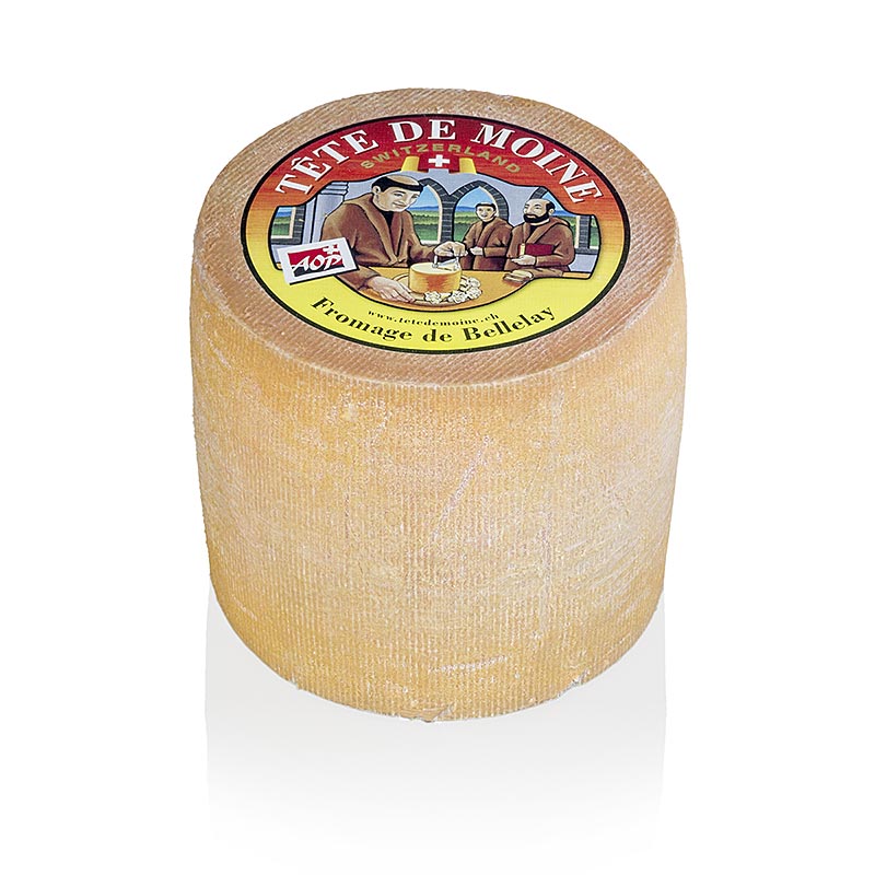 Sir od monaske glave - Tete de Moine AOP, cijeli tocak - oko 800 g - folija Sir od monaske glave - Tete de Moine AOP, cijeli tocak - oko 800 g - folija