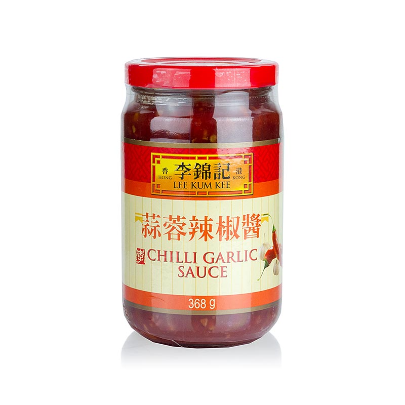 Chilisauce med hvidloeg, Lee Kum Kee - 368 g - Glas