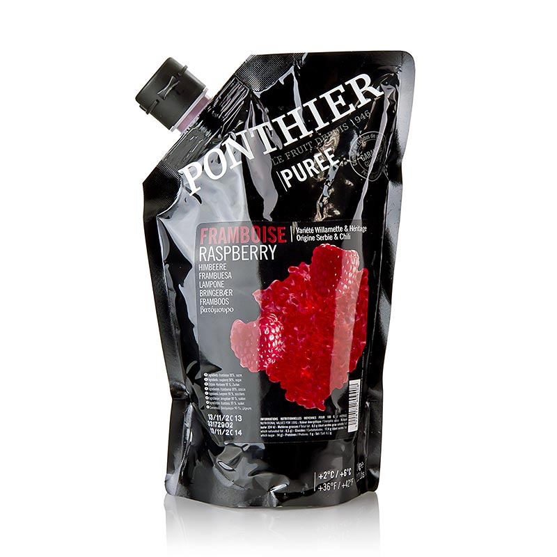 Puree raspberry, 10% sugar Ponthier - 1 kg - bag