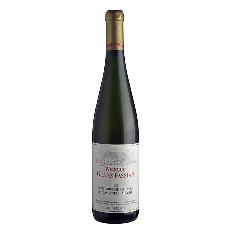 1993 Trittenheimer Apotheke Riesling Beerenauslese, 8,5% obj., Grans-Fassian - 750ml - Butelka 1993 Trittenheimer Apotheke Riesling Beerenauslese, 8,5% obj., Grans-Fassian - 750ml - Butelka