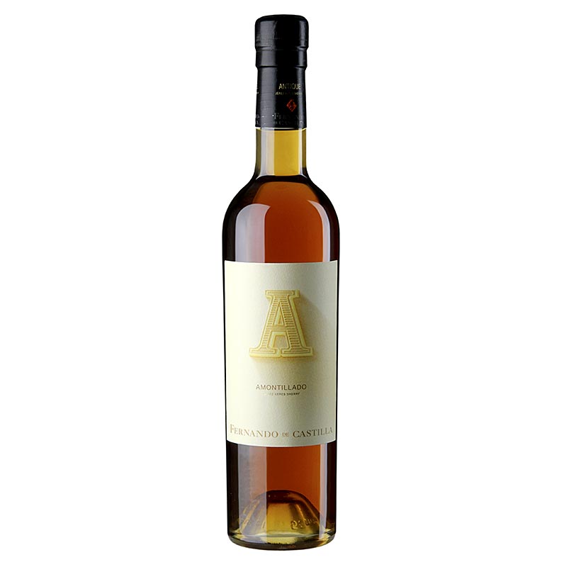 Sherry Antique Amontillado, wytrawne, 19% obj., Rey Fernando de Castilla, 92 PP - 500ml - Butelka Sherry Antique Amontillado, wytrawne, 19% obj., Rey Fernando de Castilla, 92 PP - 500ml - Butelka