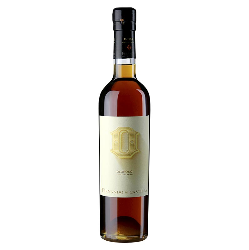 Sherry Antique Oloroso, suche, 20 % obj., Rey Fernando de Castilla, 95 PP - 500 ml - Lahev