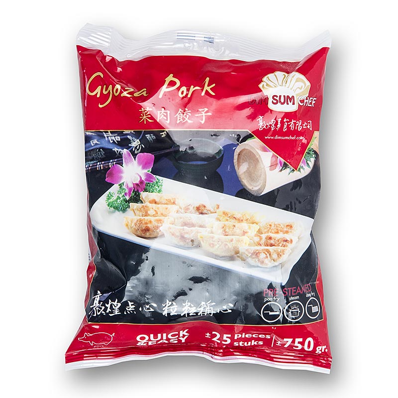 Wonton - Empanadillas de gyoza con relleno de cerdo - 750 g, 25 x 30 g - bolsa