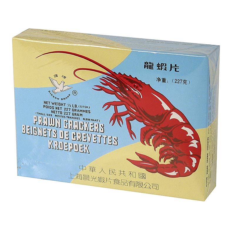 Kroepoek aux crevettes, non cuites, Pigeon, Chine - 227g - paquet