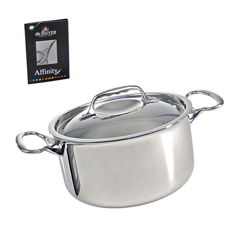 de BUYER Affinity indukcijski lonec za pecenje / pokrov, nerjavece jeklo, Ø 20 cm, 11 cm visine - 1 kos - Karton de BUYER Affinity indukcijski lonec za pecenje / pokrov, nerjavece jeklo, Ø 20 cm, 11 cm visine - 1 kos - Karton
