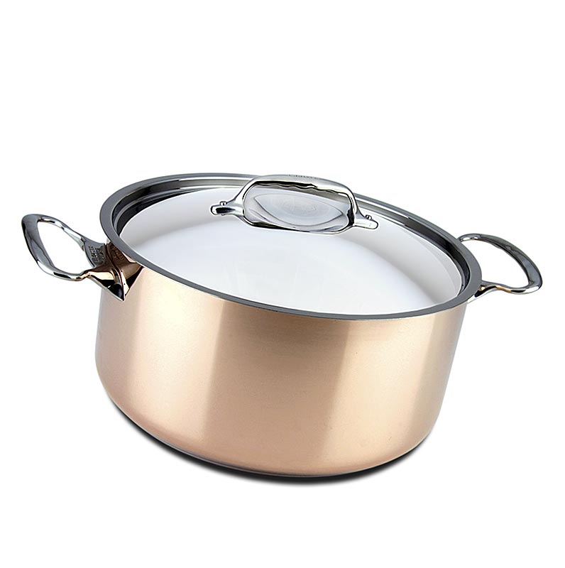 CUMPARATOR Capac oala cu inductie Prima Matera, cupru-otel inoxidabil, Ø 28cm - 1 bucata - Carton CUMPARATOR Capac oala cu inductie Prima Matera, cupru-otel inoxidabil, Ø 28cm - 1 bucata - Carton