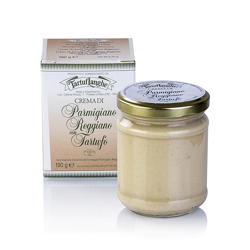 TARTUFLANGHE Parmigiano Reggiano omacka s letnou hluzovkou, parmezanova omacka - 212 ml - sklo