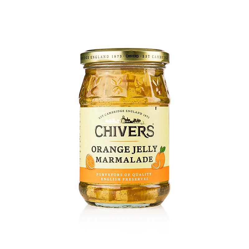Pomarancna marmelada - zele z drobno sesekljano pomarancno lupino, drobnjak - 340 g - Steklo