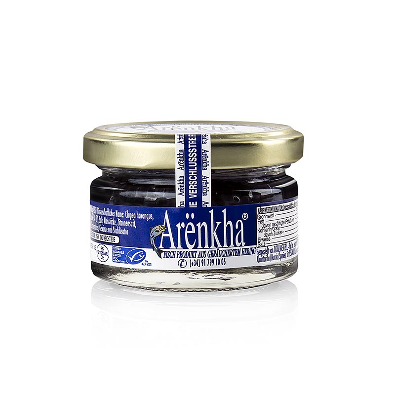 Arenkha kaviar (korabban Avruga / Harenga), fustolt heringbol keszult - 55g - Uveg