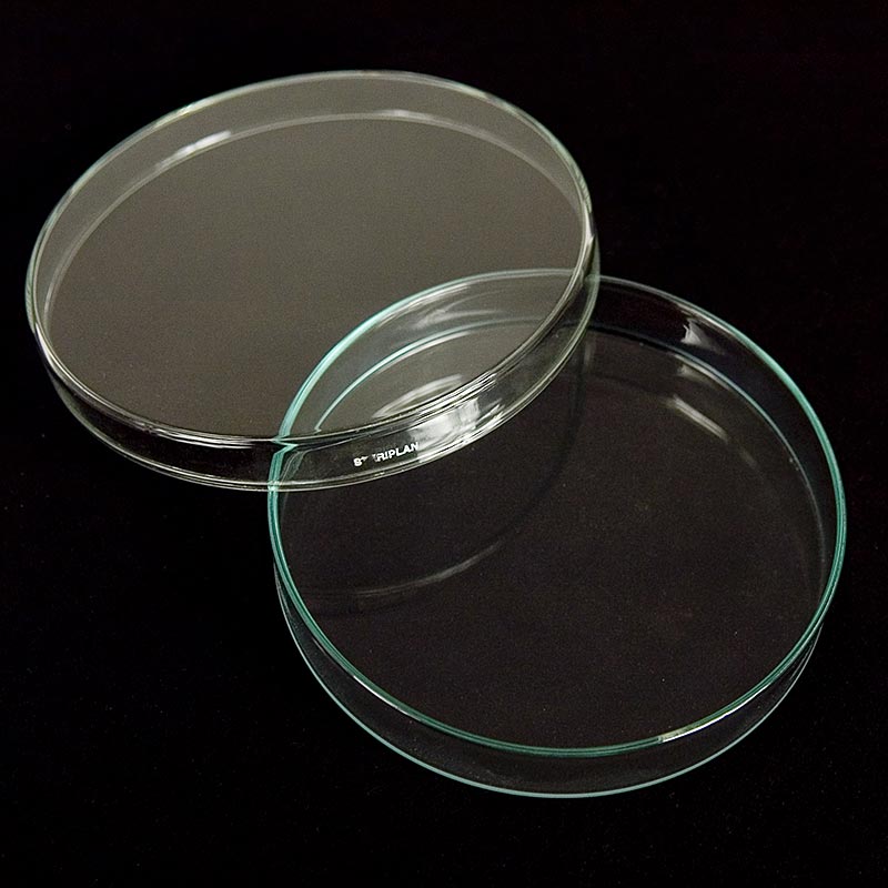 Vase Petri din sticla, Ø 15cm cu capac - 1 bucata - Lejer