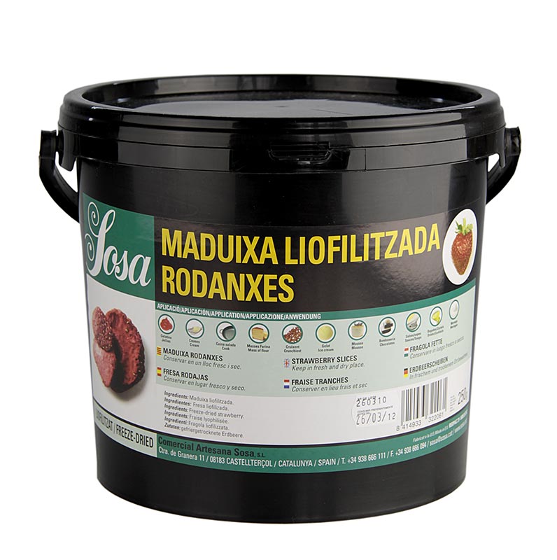 Sosa liofilizirane jagode, narezane (39468) - 250 g - Pe bucket
