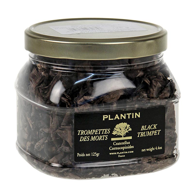 Oszi trombitak - Trompettes de la Mort, Plantin - 125g - Uveg Oszi trombitak - Trompettes de la Mort, Plantin - 125g - Uveg