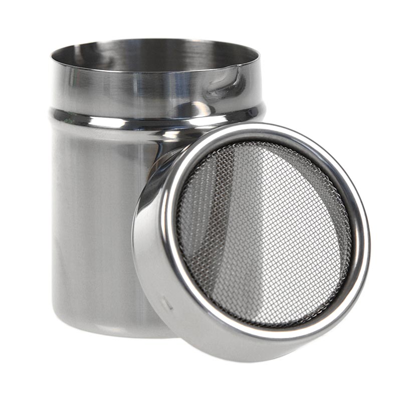Shaker do cukru pudru, shaker do przypraw, drobne sito druciane 1mm, bardzo dobrej jakosci - 1 kawalek - Luzny Shaker do cukru pudru, shaker do przypraw, drobne sito druciane 1mm, bardzo dobrej jakosci - 1 kawalek - Luzny