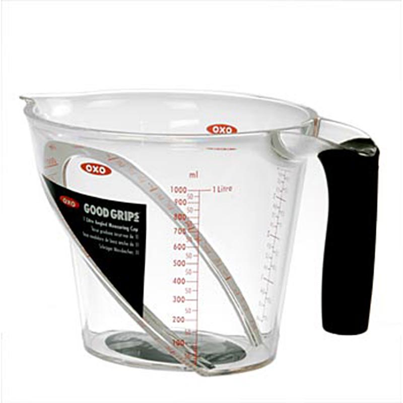 OXO - merilna skodelica za 1 liter, tudi posevna / berljiva od zgoraj - 1 kos - Ohlapna