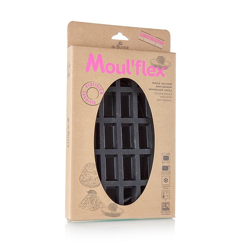 deBUYER forma na pecenie Moulflex, 20 mini financnikov, 49 x 26 mm, vyska 11 mm, 17,5 x 30 cm - 1 kus - Volny deBUYER forma na pecenie Moulflex, 20 mini financnikov, 49 x 26 mm, vyska 11 mm, 17,5 x 30 cm - 1 kus - Volny
