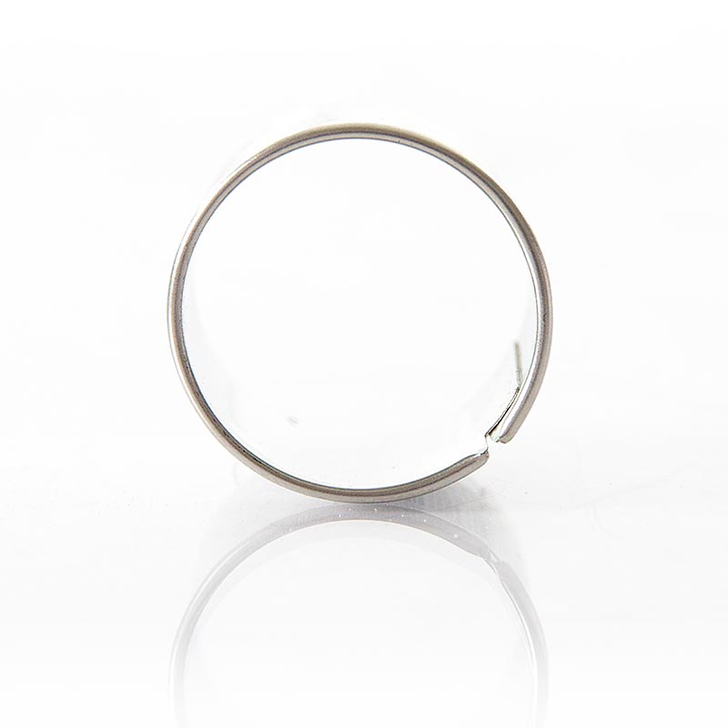 Taglia anelli in acciaio inox, liscio, Ø 3 cm, alto 2,5 cm, spessore 0,3 mm - 1 pezzo - Sciolto