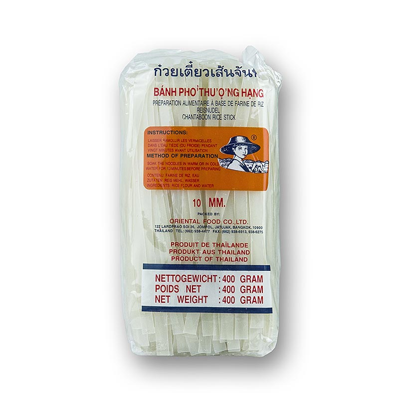 Tagliatelles de riz, 10 mm de large - 400g - sac