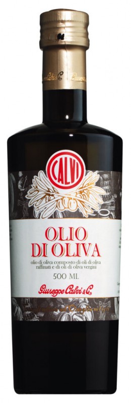 Olio d`oliva, czysta oliwa z oliwek, Calvi - 500ml - Butelka