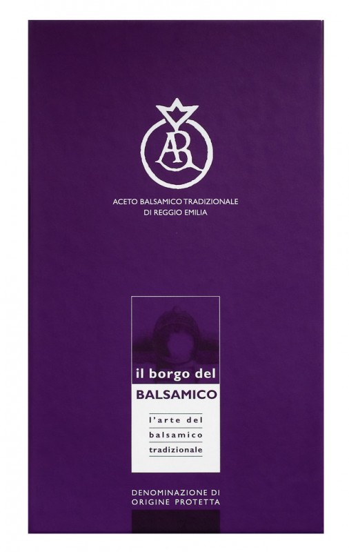 Aceto Balsamico Tradizionale DOP Argento, balzsamecet DOP Reggio Emilia-bol, legalabb 15 eves, Il Borgo del Balsamico - 100 ml - Uveg