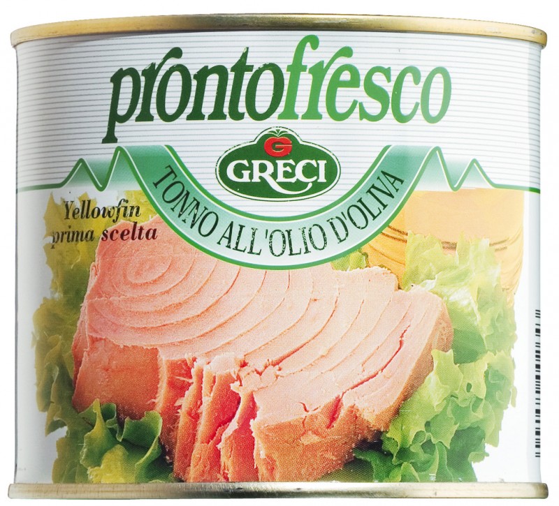 Tonno all`olio d`oliva, tuniak v olivovom oleji, Greci, Prontofresco - 620 g - moct