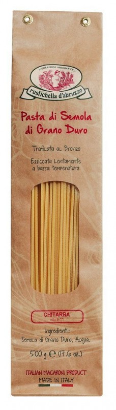 Chitarra, durum psenicna griz tjestenina, Rustichella - 500 g - paket
