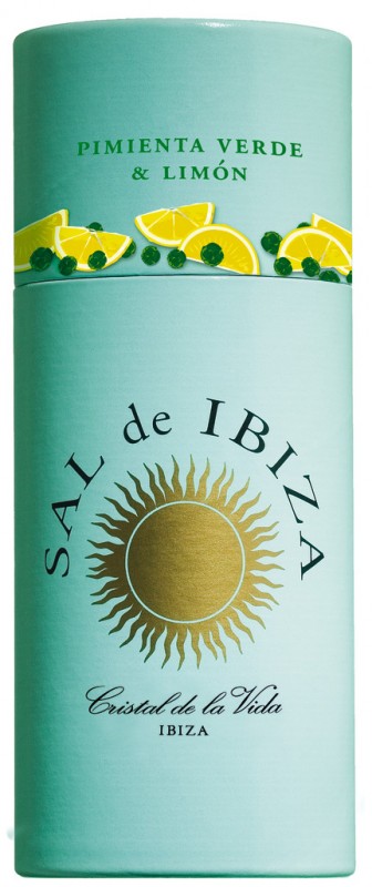 Granito Pimienta Verde + Limon, sejker na sperky, morska sol so zelenym korenim + citron, Sal de Ibiza - 85 g - Kus