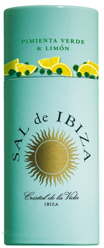 Granito Pimienta Verde + Limon, ekszer shaker, tengeri so zoldborssal + citrom, Sal de Ibiza - 85g - Darab