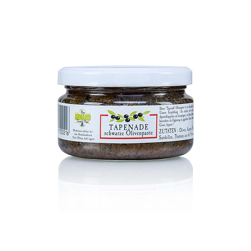 Olivenpasttapenade, sort, Arnaud - 200 g - Glas