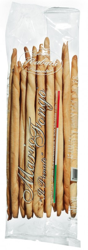 Grissini Rubata, grisine mici, rulate manual, Mario Fongo - 200 g - sac Grissini Rubata, grisine mici, rulate manual, Mario Fongo - 200 g - sac