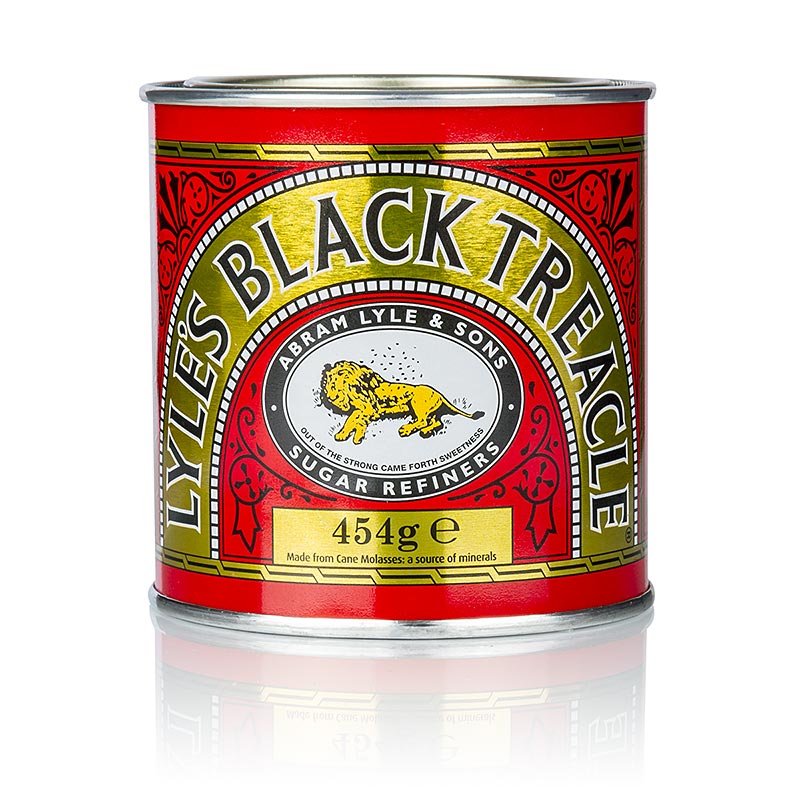 Molasses from sugar cane, dark, Lyle`s black treacle - 454 g - can