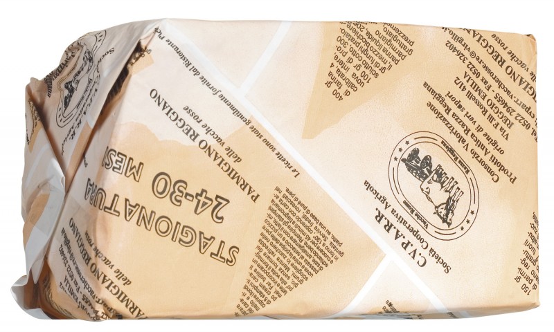 Parmigiano Reggiano delle vacche rosse, napravljen od sirovog kravljeg mlijeka iz Vacche Rosse, 24 mjeseca, Grana d`Oro - cca 4kg - Komad Parmigiano Reggiano delle vacche rosse, napravljen od sirovog kravljeg mlijeka iz Vacche Rosse, 24 mjeseca, Grana d`Oro - cca 4kg - Komad
