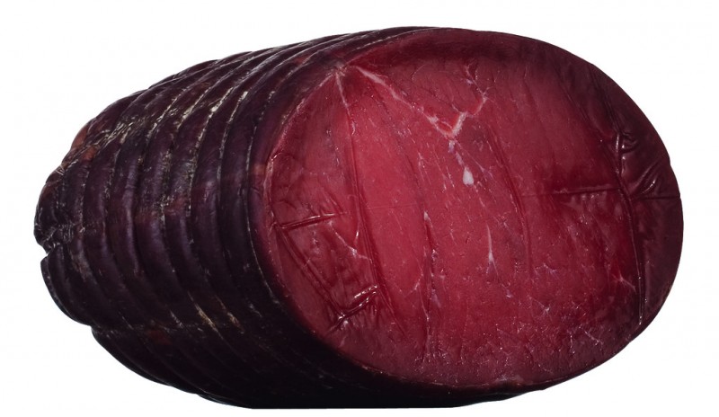 Bresaola Punta d`Anca, suszony na powietrzu udek wolowy, Falorni - ok. 1,5 kg - Sztuka Bresaola Punta d`Anca, suszony na powietrzu udek wolowy, Falorni - ok. 1,5 kg - Sztuka