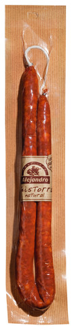 Chistorra Chorizo naturalna, kielbasa wieprzowa z papryka, Alejandro - 200 gr - Sztuka
