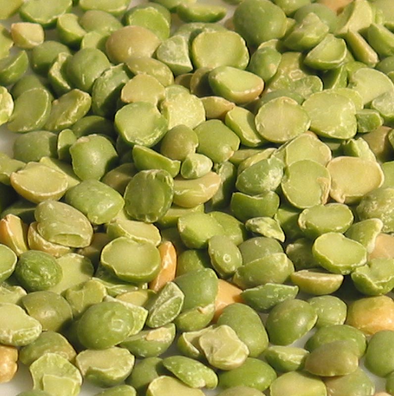 Peas, green, halved, dried - 1 kg - bag