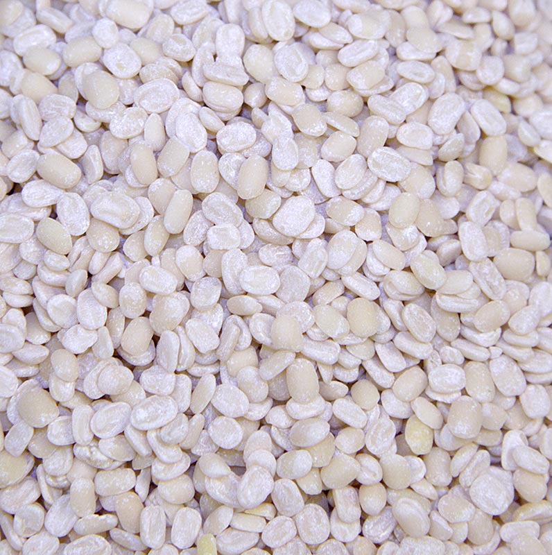 Lentilles blanches, haricots blancs, urid-dal / urid, pelées et coupées en deux - 1 kg - sac