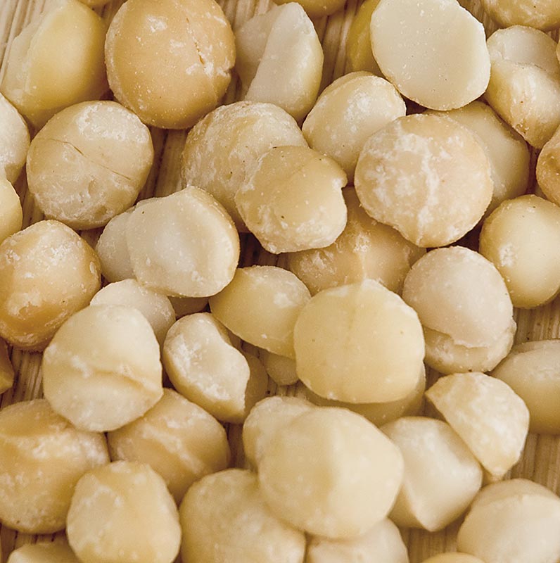 Macadamia-noten, hele korrels, met natuurlijk zeezout - 1 kg - zak