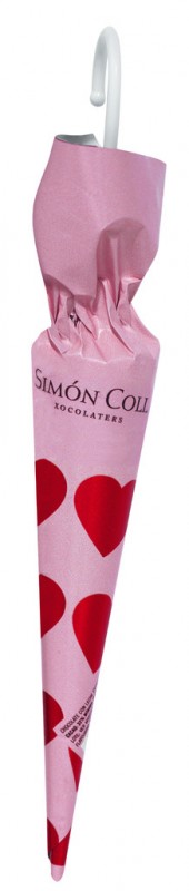 Sombrilla Hearts, izlozba, cokoladni dezniki, izlozba, Simon Coll - 30 x 35 g - zaslon