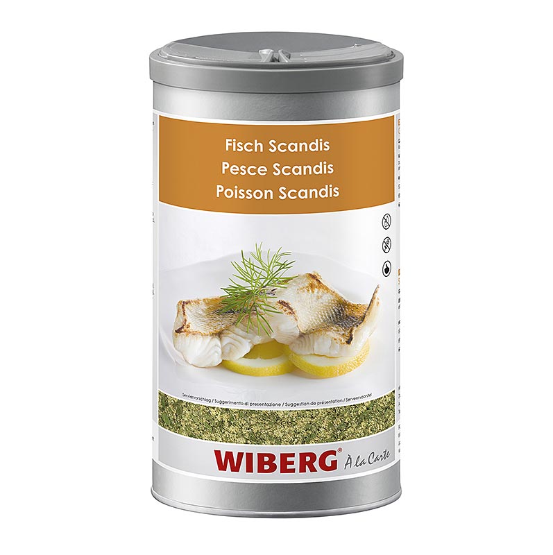 Wiberg Fish Scandis, zacinjena sol sa zacinskim biljem - 700 g - Aroma kutija