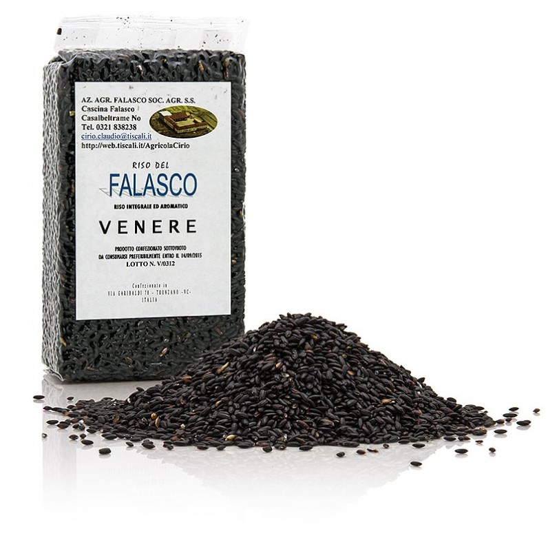 Riz noir naturel à grains courts, Piémont, idéal pour le risotto - 1 kg - sac Riz noir naturel à grains courts, Piémont, idéal pour le risotto - 1 kg - sac