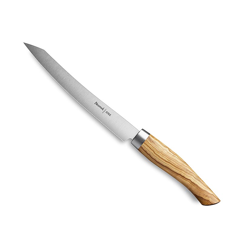 Slicer Nesmuk Soul 3.0, 160 mm, manson din otel inoxidabil, maner din lemn de maslin - 1 bucata - cutie