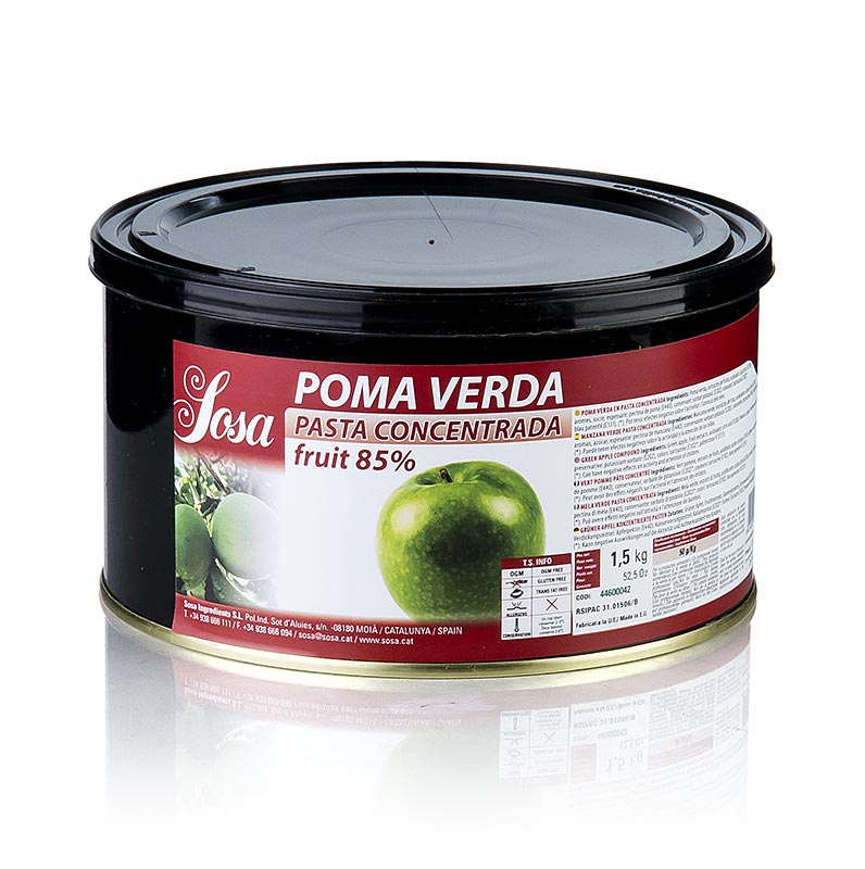 Sosa pasta - zelena jabuka - 1,5 kg - Pe can