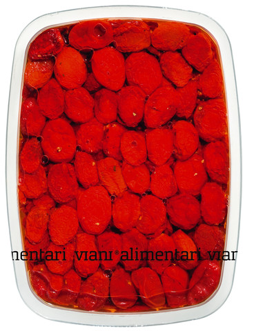 Pomodorini semisecchi sott`olio, rosii semi-uscate in ulei, mici, Viani - 1.000 g - Pielita