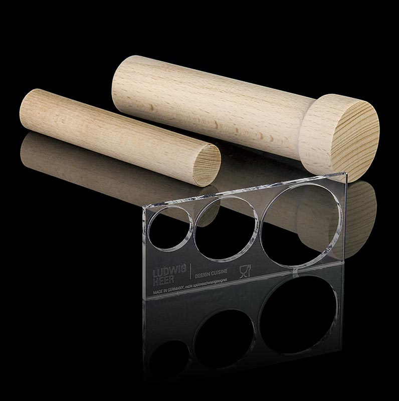 Vybalovaci sada Fillini Maker: 2 drevene dily akrylova sklenena deska - 3 ks. - Taska
