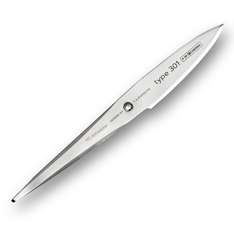 Couteau à peeling / office Chroma type 301 P-9, 7,7cm - Design by FA Porsche - 1 pc - boîte