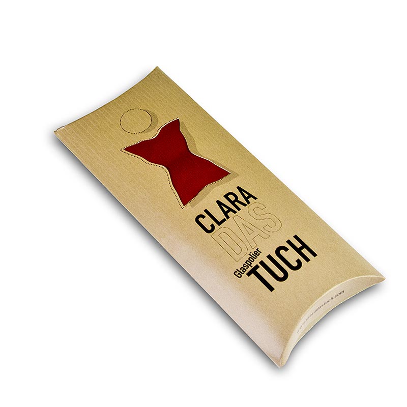 Utierka na lestenie skla Clara, vyrobena z mikrovlakna, cervena - 1 kus - Karton