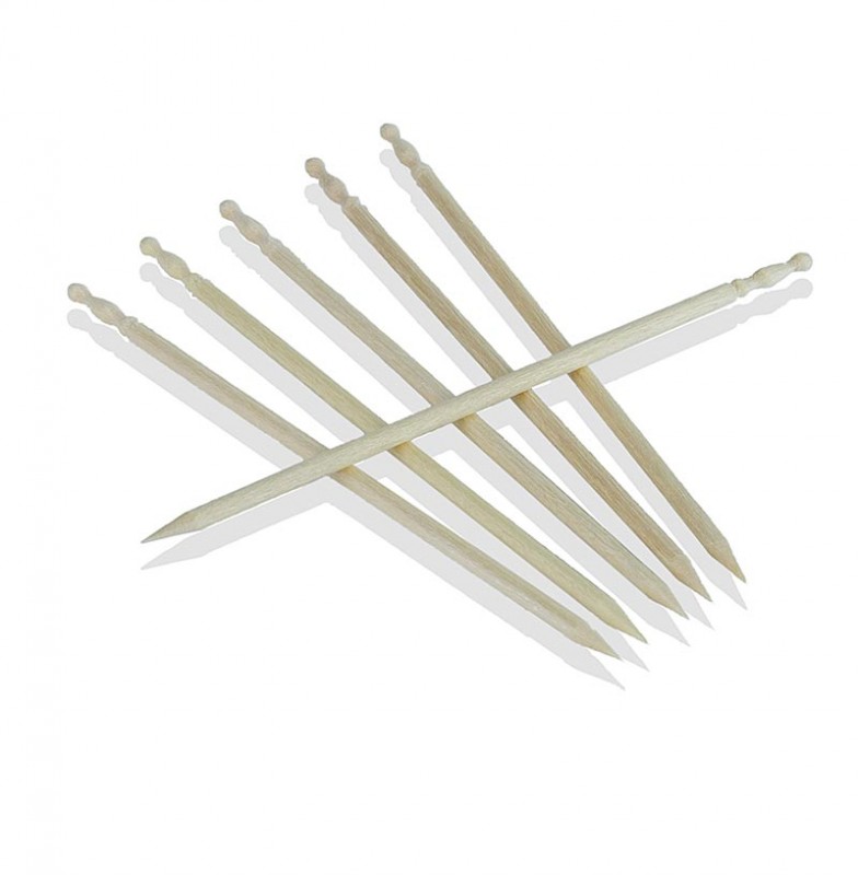 Wooden skewers, party picker, small, carved handle, 7.5cm, No.8 - 1000 pcs - carton Wooden skewers, party picker, small, carved handle, 7.5cm, No.8 - 1000 pcs - carton